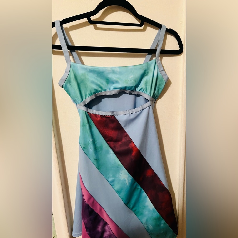 Multicolor Cut-out Dress